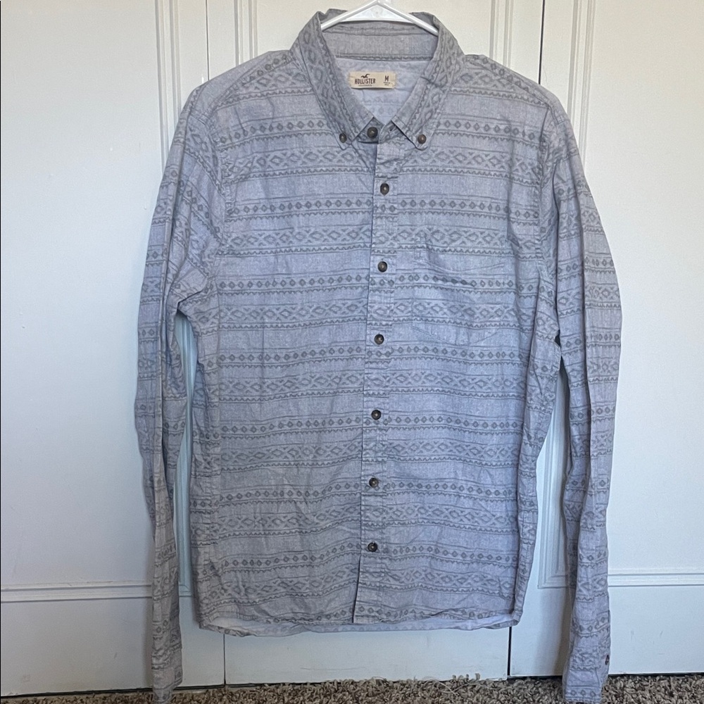 ‼️BOGO FREE‼️ Hollister Fair Isle Button Up Long Sleeve Shirt
